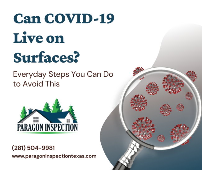 Paragon-Inspection-Can-Covid-Live-on-Surfaces Katy TX Home Inspector