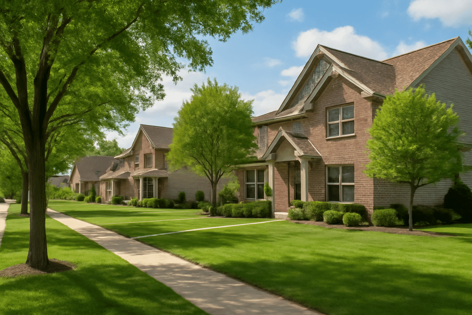 Residential neighborhood in Katy, TX, showcasing suburban homes and green spaces